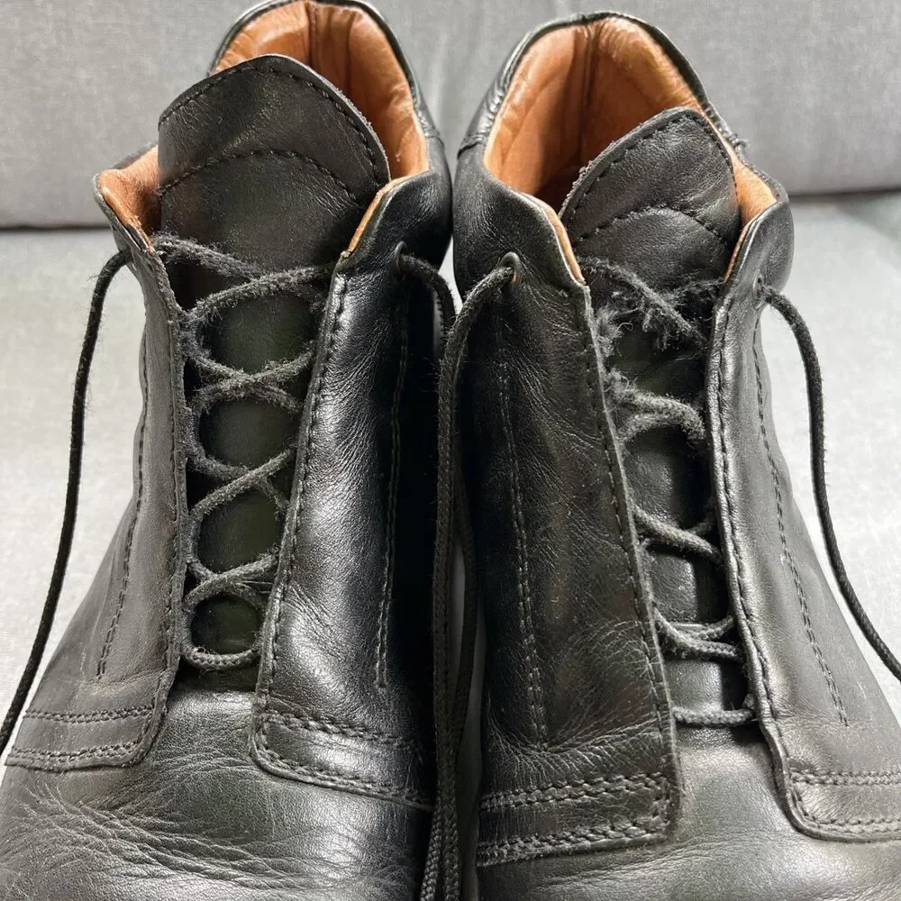 Footprints By Birkenstock Leather Black Ankle Boots Narrow 41 Euro US Men's 8 N